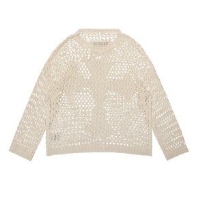 Racer Worldwide Beige Cross Net Sweater
